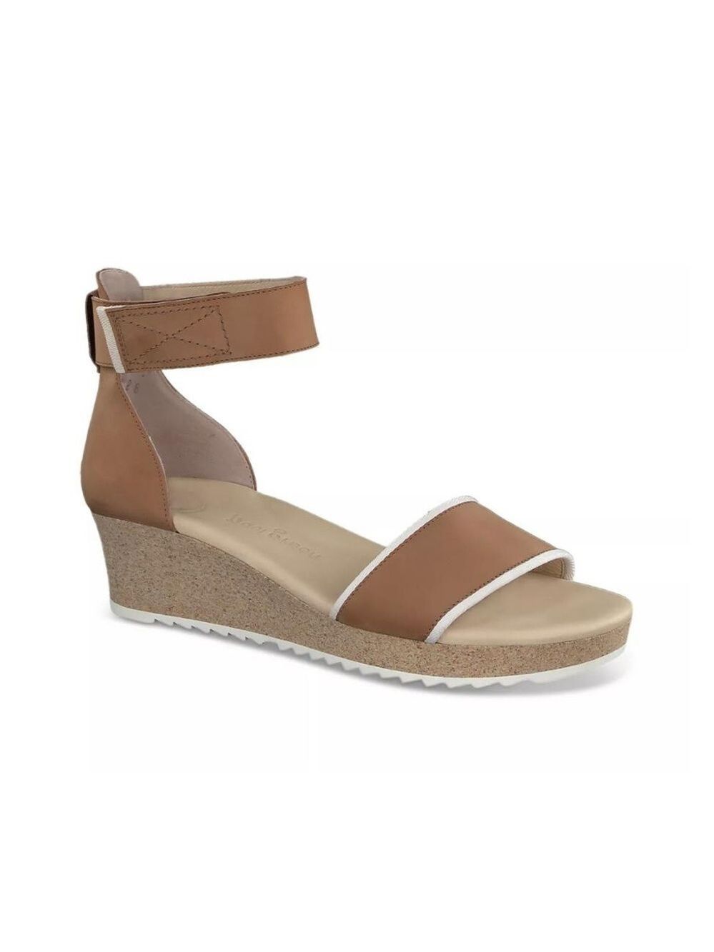 NIB Paul Green Lexus Ankle Strap Wedge Sandal in Sisal Nubuck